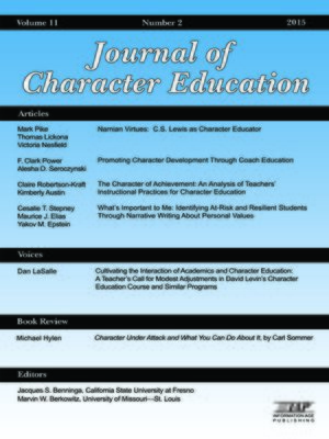 cover image of Journal of Character Education, Volume 11, Number 2